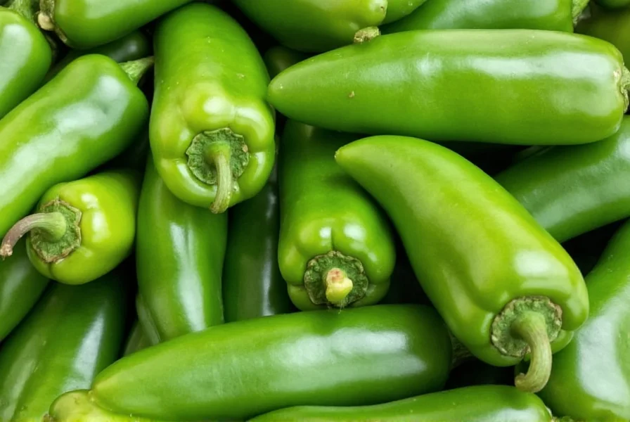 Fresh Serrano Peppers in Market Basket