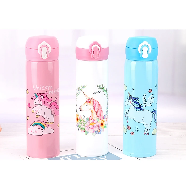 

500ML Unicorn Thermo Mug Thermos Coffee Cup Stainless Steel Thermal Bottle Termos Thermocup Vacuum Flask Hot Mug, Customized color