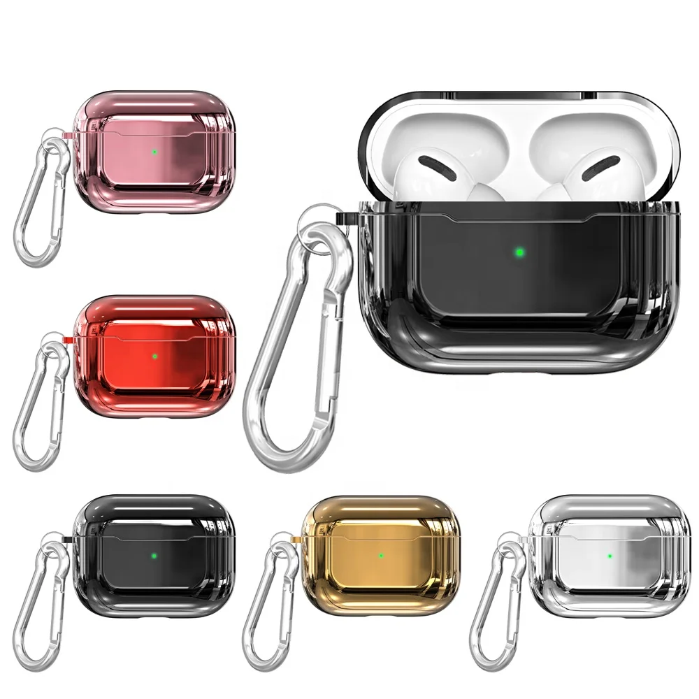 

Electroplated tpu earphone Case Protective Cover charging box Case