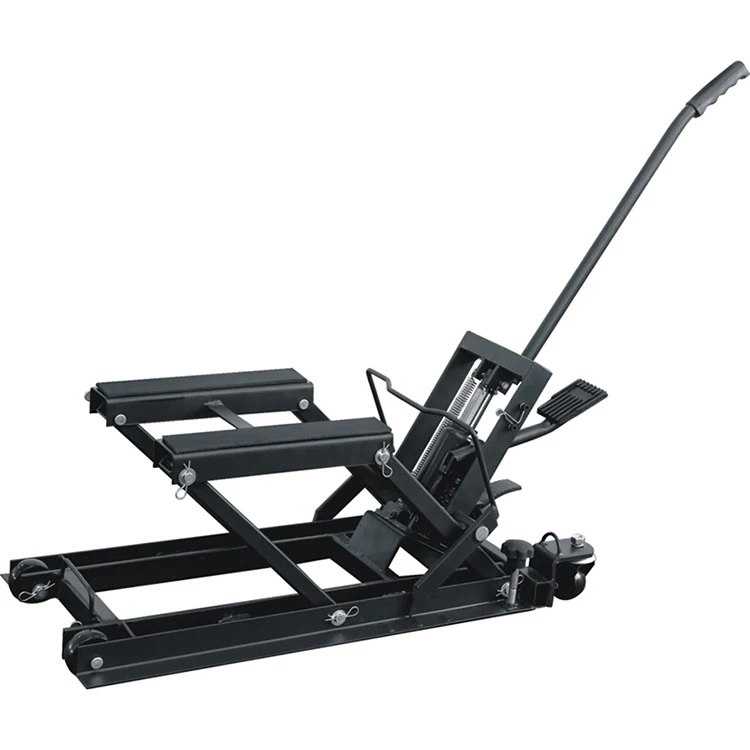 Hydraulic 1500lb Motorcycle Dirt Bike Atv Repair Stand Jack Lift In