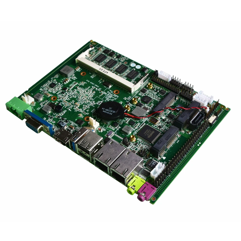 

Fanless Mainboard with intel j1900 cpu 2*Mini PCIe half size msata for SSD 64GB industrial motherboard 5*COM ( support RS232 )