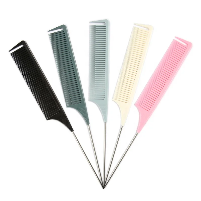

Professional Highlighting Hair Comb ABS Weaving Foiling Hair Comb for Salon Dyeing Tail Combs Brush Hair Straight, Customized color