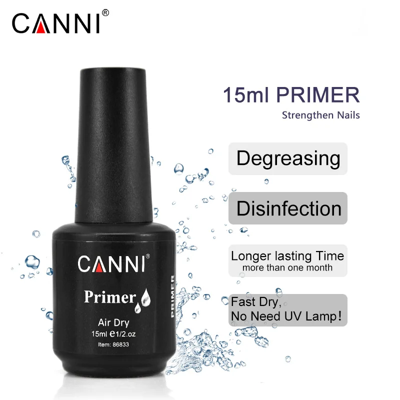 

CANNI 15ml Primer Base No Wipe Top Coat Enamel Nail Gel Polish No Sticky Layer No Wipe Top Coat Reinforce Gel Tempered Topcoat, Clear colors
