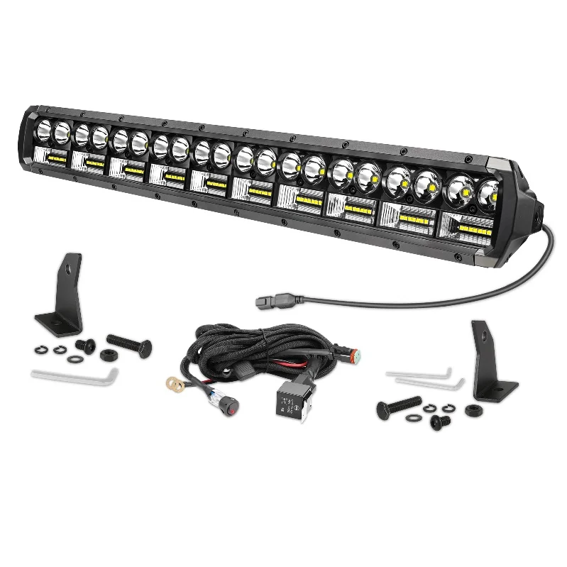 

24 Inch 180 Watt Combo Beam 12 24V Led Light Bar Comes With Led Strip Wire Harness