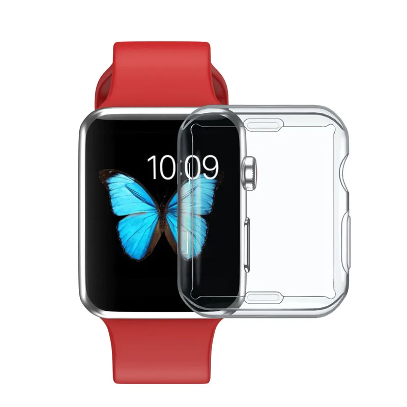 

Soft screen protector for apple watch cover tpu case cover 38mm 40mm 42mm 44mm