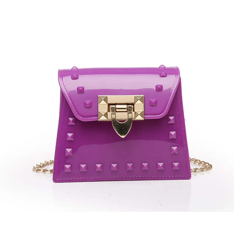 

BM9341 New Arrivals Wholesale Lightweight Color Handbags Mini Kids Jelly Chain Purse Bags Shoulder Bag