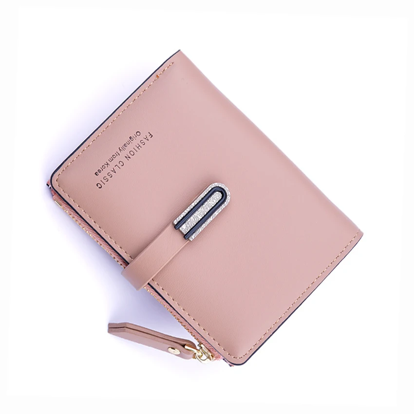 

Women's Wallet Short Women Coin Purse Fashion Wallets For Woman Card Holder Small Ladies Wallet Female Hasp Mini Clutch For Girl, Black green pink khaki purple blue