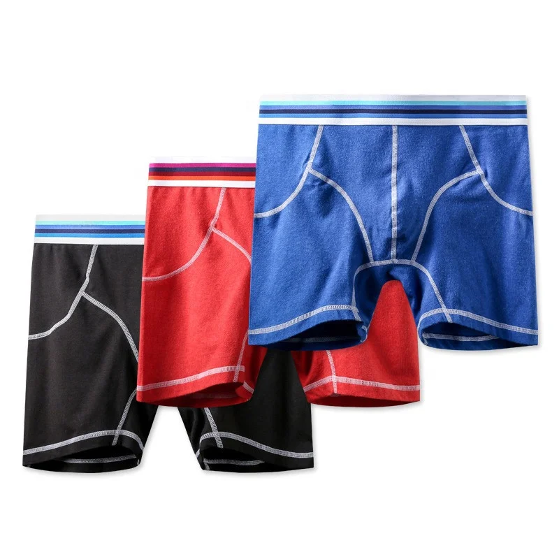 

2021 new design mens sport Brief Breathable Comfortable men underwear Classic solid Cotton Mid Rise Men Boxer shorts, Picture