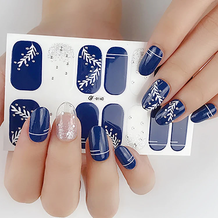 

14 Stickers Diamond 3D Bronzing Waterproof Durable Nail Stickers, Colorful
