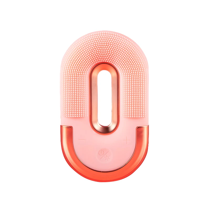 

Deep Cleaner Products Ultrasonic Cleaner Facial Silicone Recharging Electric Silicone Facial Cleaning Brush Cleanser Massager, Pink purple blue black