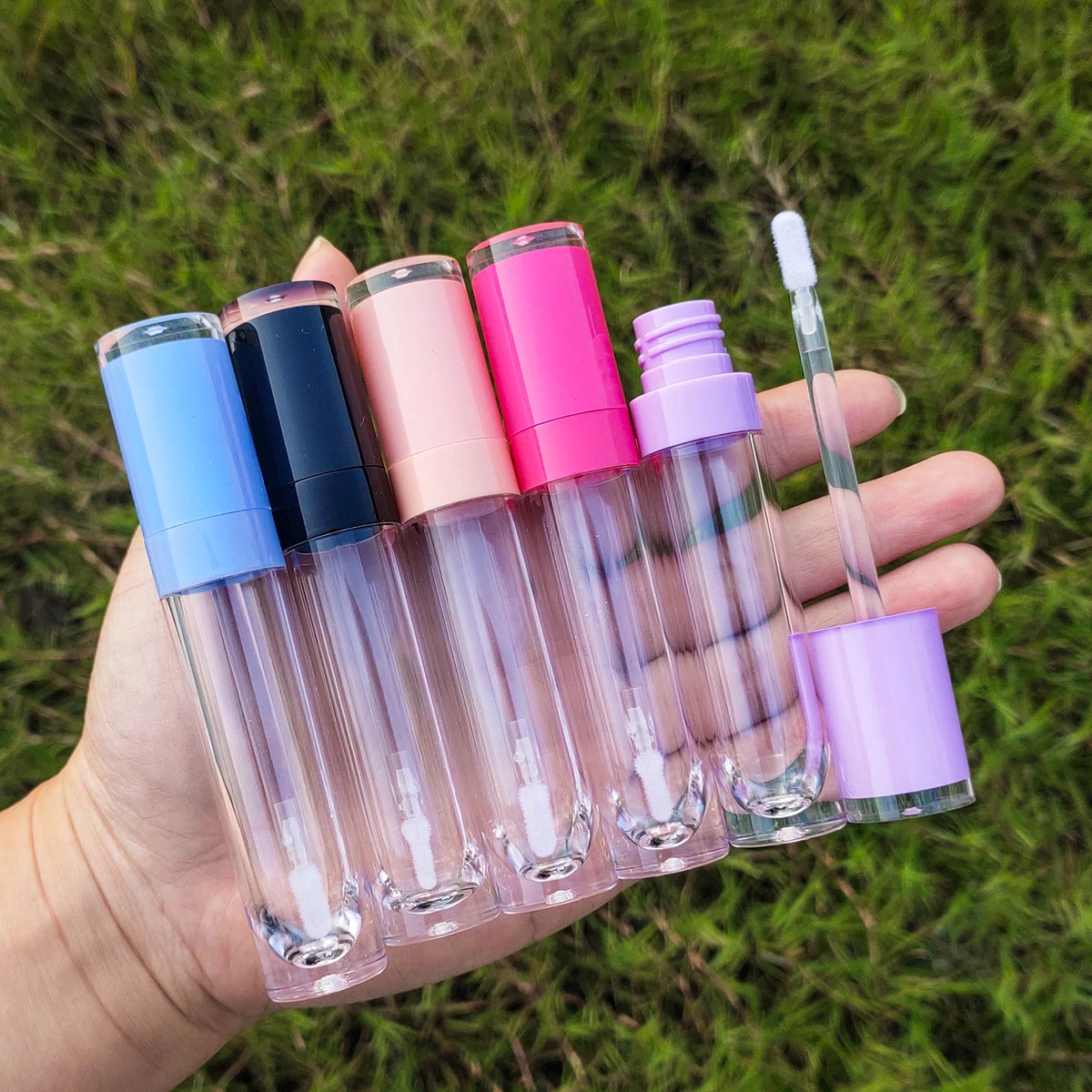 

2023 new arrivals lip gloss tube 9ml 10 ml big brush tube Plastic tube lip gloss container