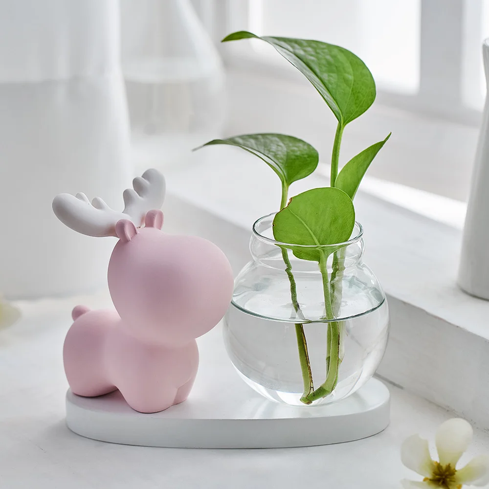 

Lovely Resin Elk Piggy Bank Safe Money Box Savings Fawn Piggy Bank Kids Bank Child Cash Coin Storage Box High Quality Gifts