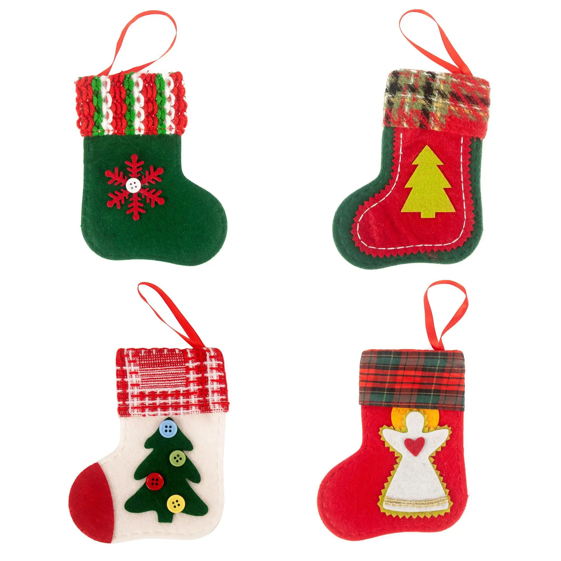Creative fabric accessories Christmas tree ornament hanging pendants set