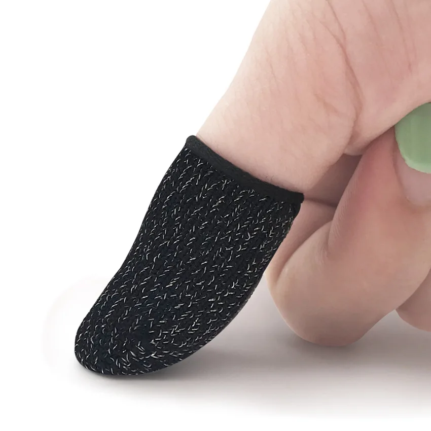 

Copper Fiber Mobile Finger Sleeve Cots Touch Screen Game Controller Sweatproof Gloves Phone Gaming, Oem