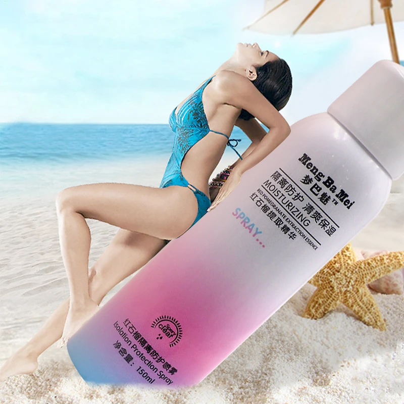 

Factory Organic Body & Face Waterproof Sweatproof Whitening Skin Care Spf 50 Sun Protection Refreshing Isolation Sunblock Spray