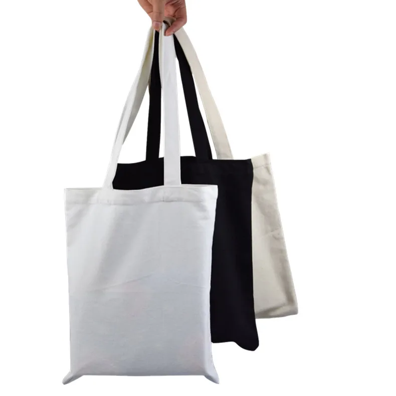 

white custom reusable plain organic shopping canvas tote cotton bag, Customized color