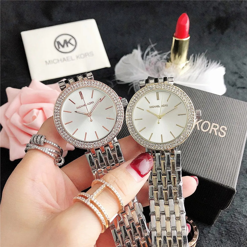 

Lowest Price band watch chronograph black silver gold watches for woman