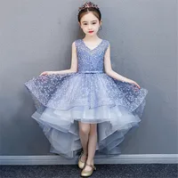

2019 New arrival girl flower wedding dress kids Princess party dress Tail Ball gown Pageant clothing