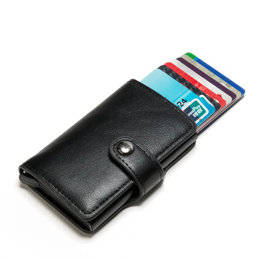 

Hot Popular Factory Direct Discount Anti-Theft Pu Leather Aluminum Wallet Fast Shipping