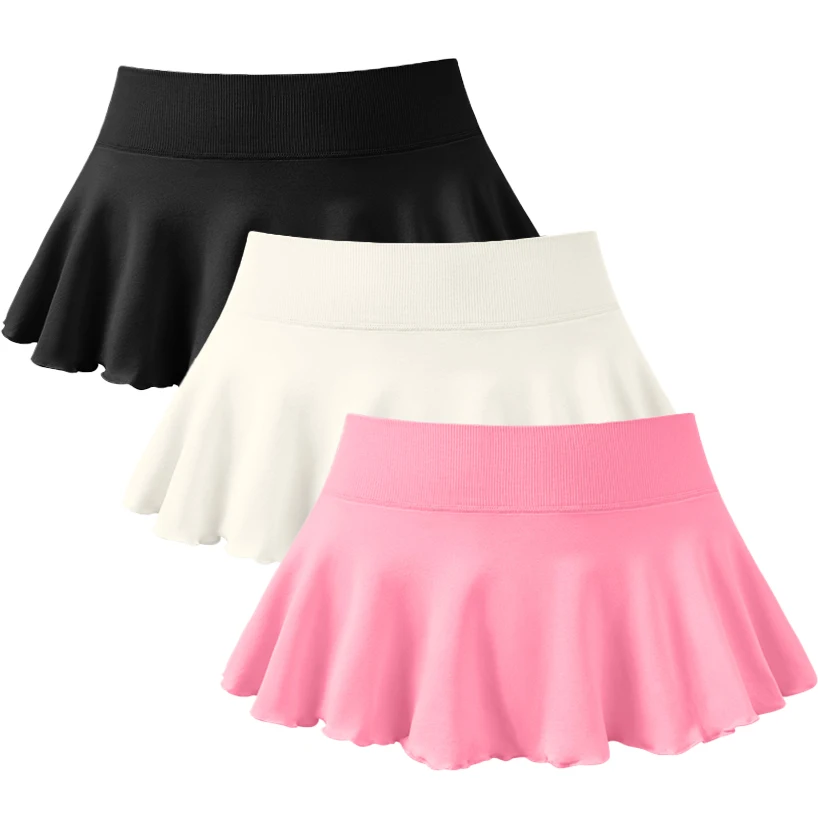 OQQ New Arrival Fashion Comfortable Not Curled Edges Elastic Waist Pleated Skirt
