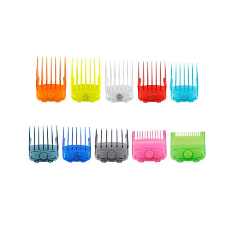 

Professional 10 Pcs Colorful Magnet Hair Trimmer Transparent Limit Comb Magnetic Hair Clipper Guide Comb Universal Guards Combs