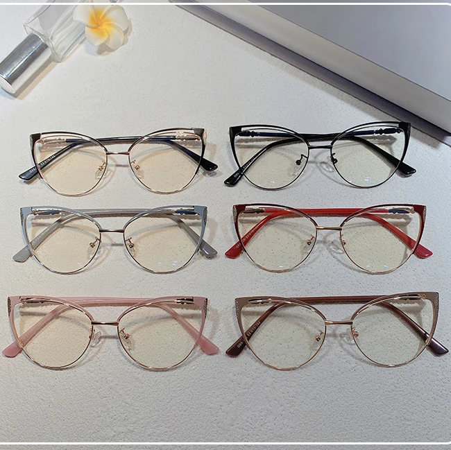 

Women's Cat Eye Glasses Frame New Anti Blue Light Transparent Eyeglasses Woman Retro Optical Clear Lens Spectacle Eyeglass Frame