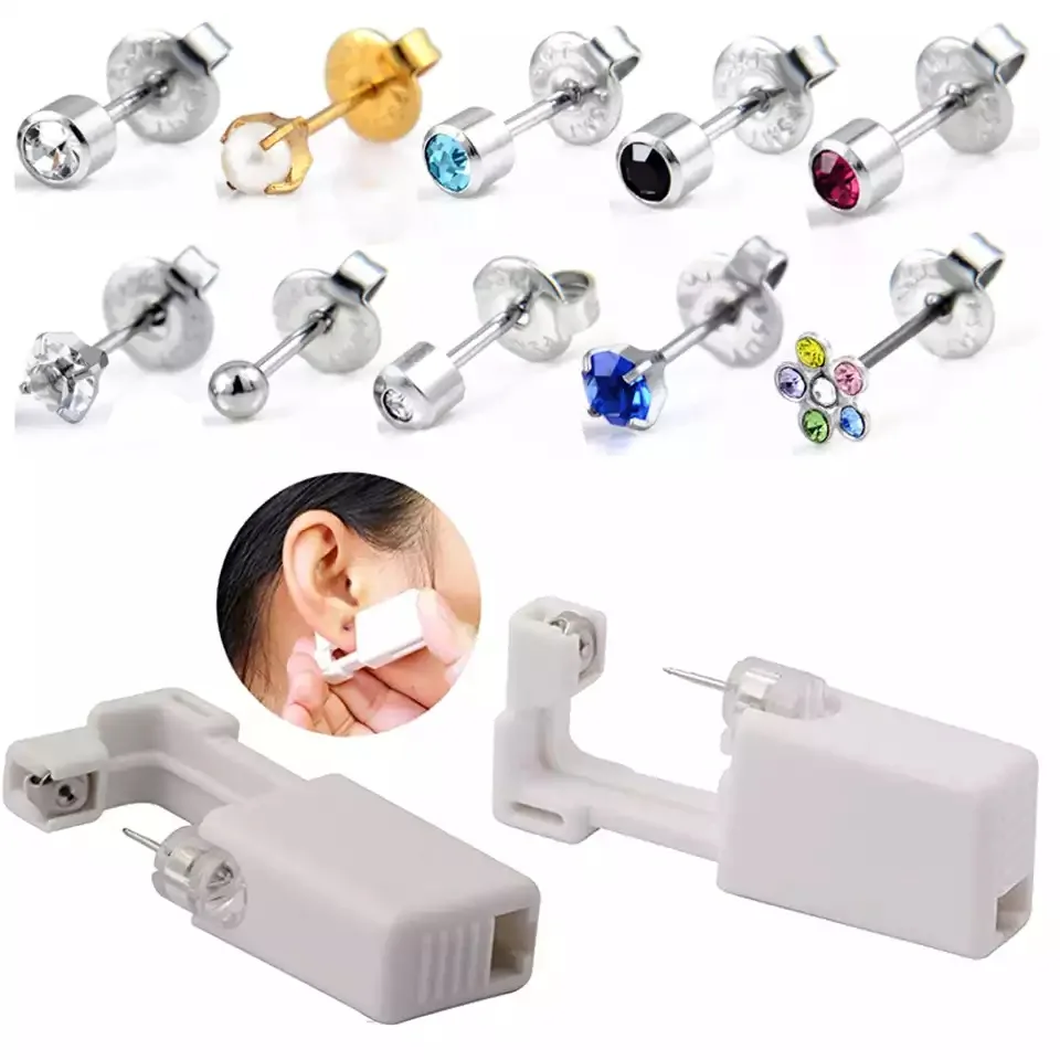 

YW Ear Piercing Gun Kit Asepsis Disposable Healthy Safety Earring Piercer Tool Machine Kit Studs Nose Lip Body