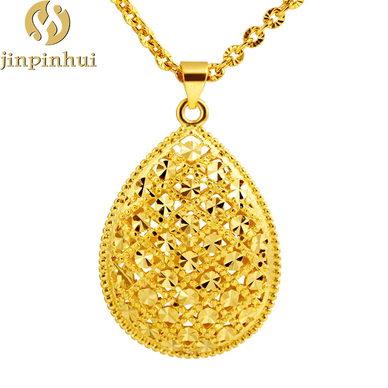 

Jinpinhui jewelry pendant fashion hollow water drop shaped pendant with o necklace