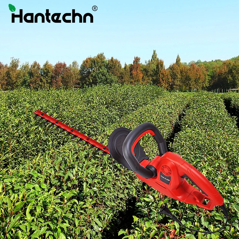 
35cm cutting width best lightweight extendable long reach electric rotary hedge trimmer and bush cutter 