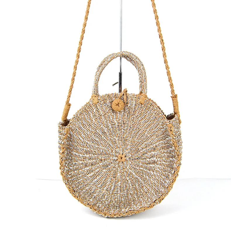 

Bohemian round fashion women handmade handbag summer beach simplicit bag for ladies, Customizable