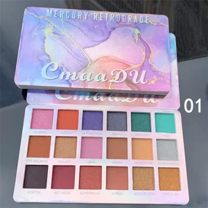 Wholesale 18 Color Waterproof Matte Pigment Private Label Eyeshadow Palette 2