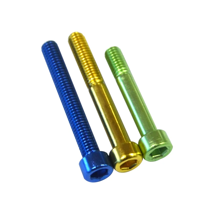 
Color aluminum cap socket countersunk hex head bolts 