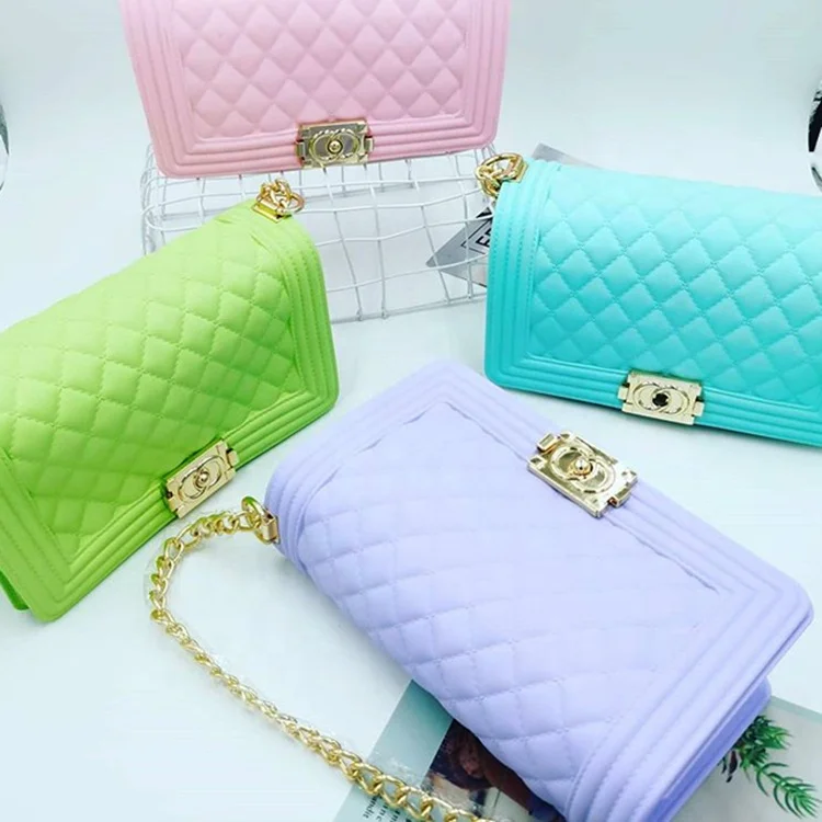 

Jelly Bags 2022 Wholesale Summer Famous Brand Designer Shoulder Purse And Handbags Women Luxury Colorful Matte PVC Jelly Purses, Accept customizable color