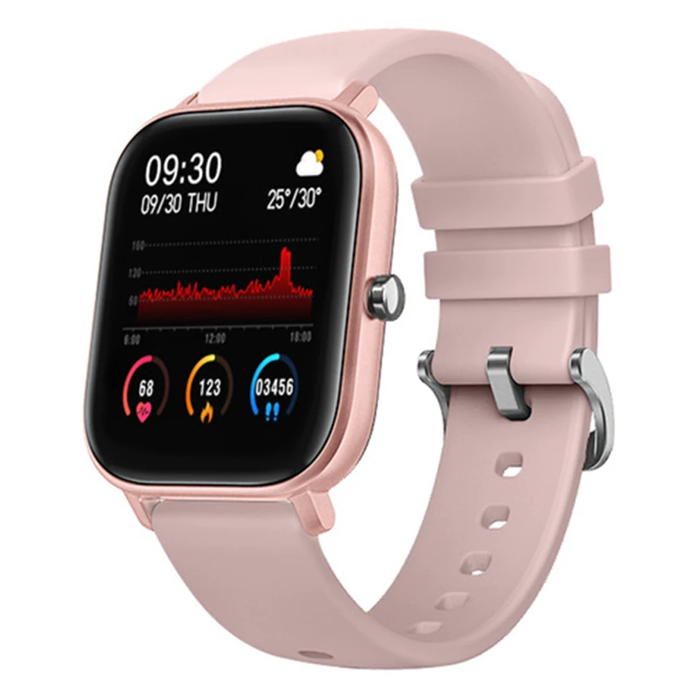 

2020 Waterproof Ip67 Full Touch Smartwatch Blood Pressure Heart Rate Reloj Inteligente Fitness bracelet tracker Smart Watch P8, Black, pink, whitegold ,gray