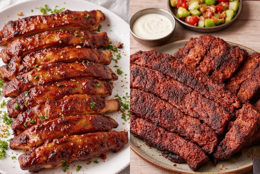 Comparison Chart of Pork and Beef Ribs