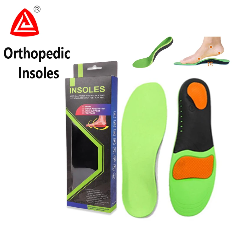 

Wholesale Orthotic Flat Foot Corrective Arch Support Unisex Sports Shock Absorption Breathable Tailoring Orthopedic Insoles, Customization