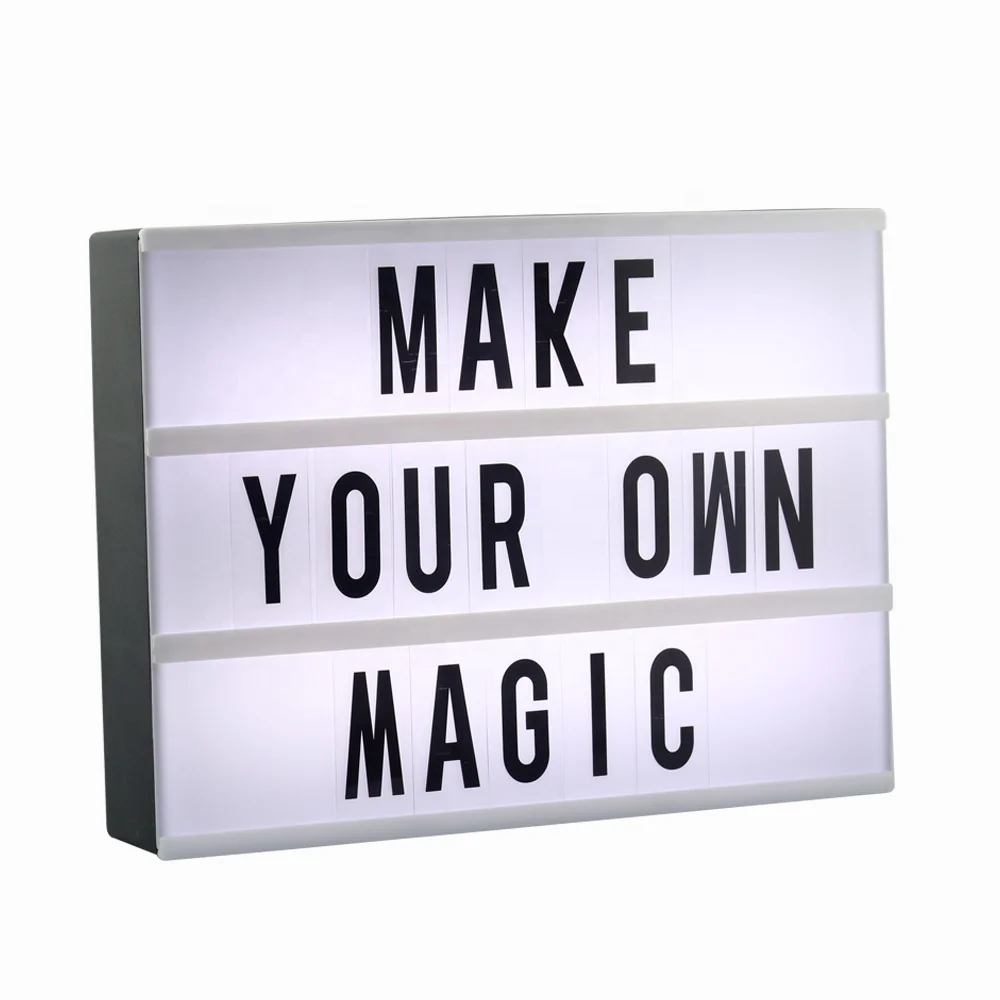 customized light box cinema light box with letters tumblr room decor