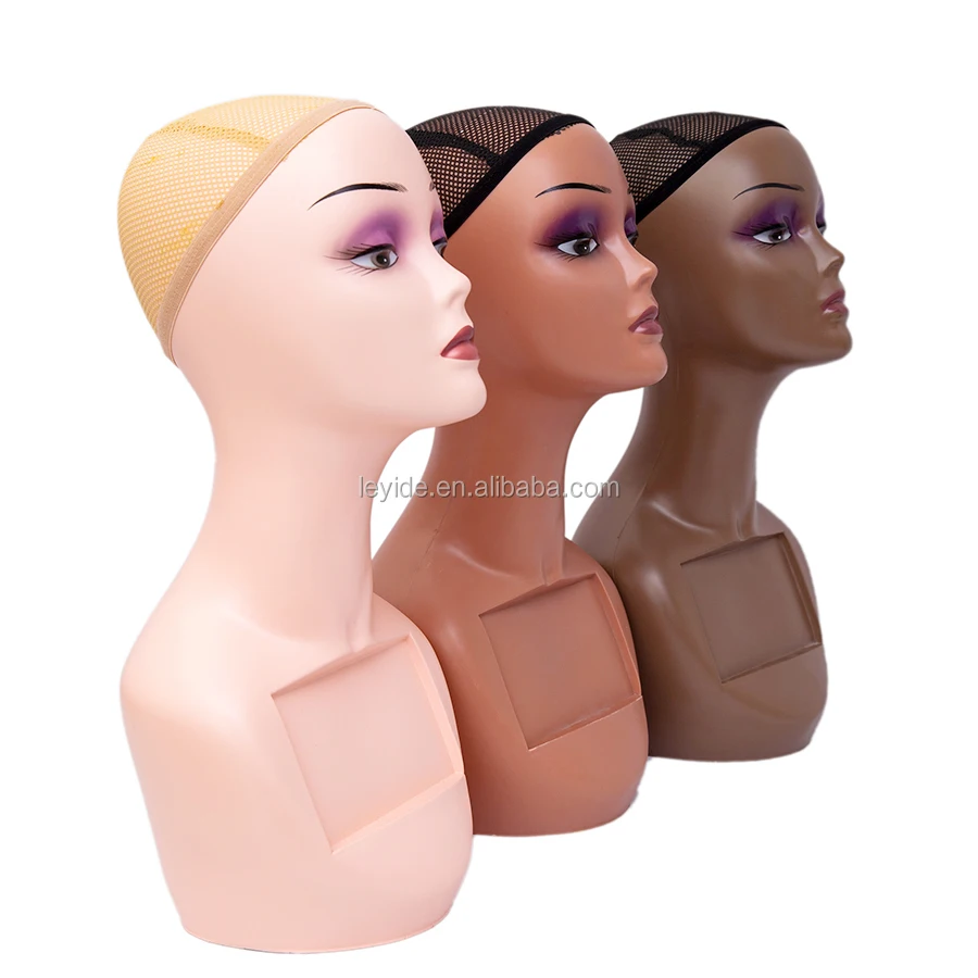 

AliLeader Mannequin Wig Head High Stand Female Wig Display Hair Hat Mask Jewelry Mannequin Head Without Shoulder, Optional
