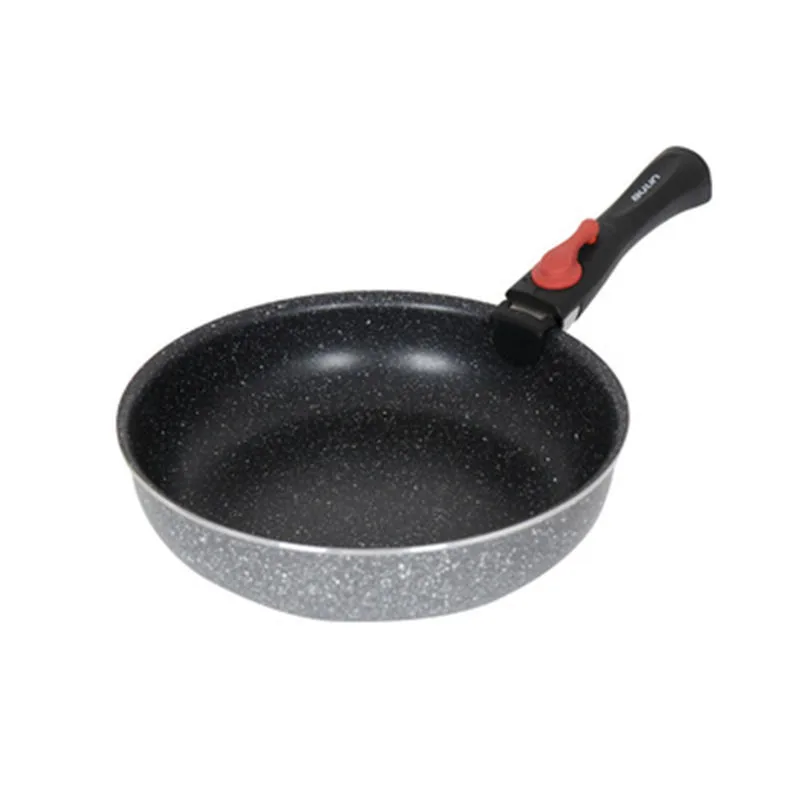 

japan design aluminium non stick folding frying pan marble coating, Customized color