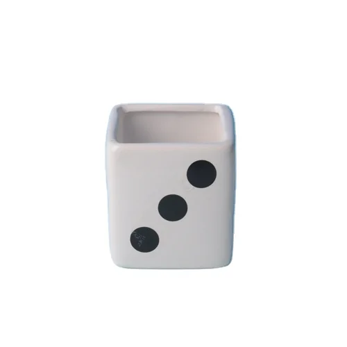 

Wholesale unique flower planters with dice painting