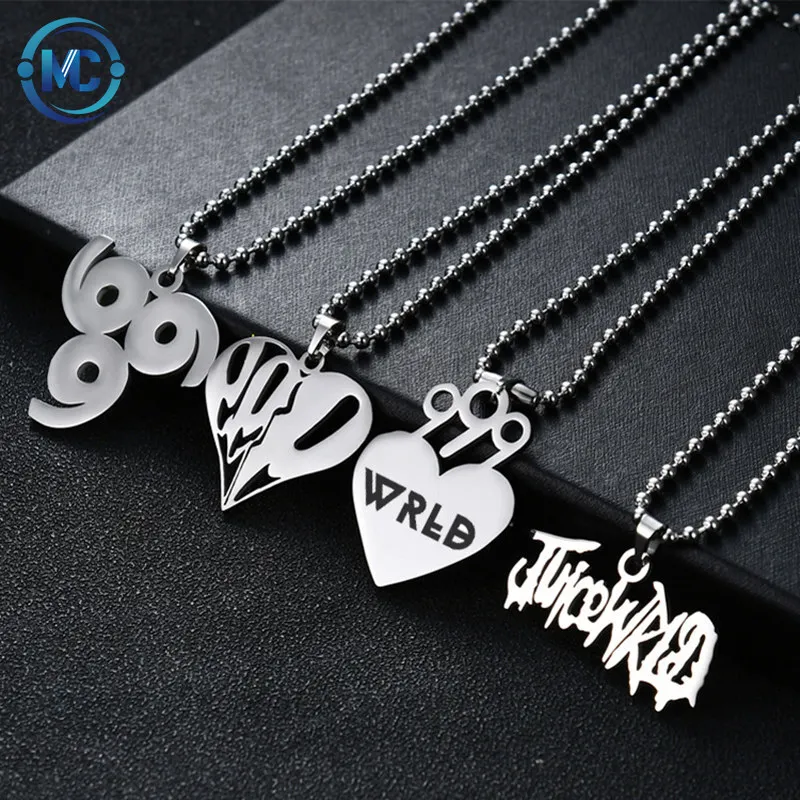 

2021 hip hop singer pendant necklace bead stainless steel women's necklace male fan gift collar