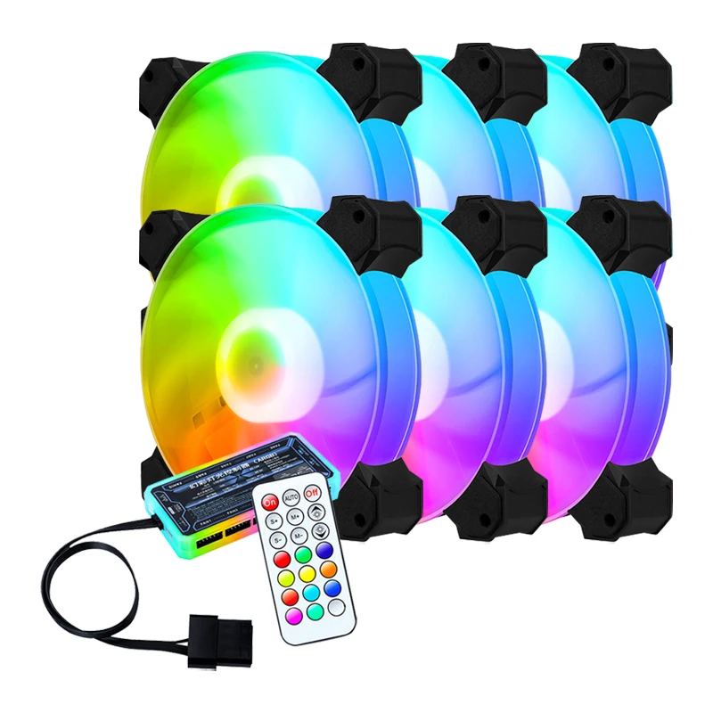 

120 mm RGB fan with remote site for pc cooling