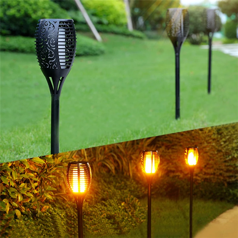 LED Flame Lamp Waterproof Lawn Dancing Flicker Torch Lights Outdoor Garden Path Decoration Landscape Lights