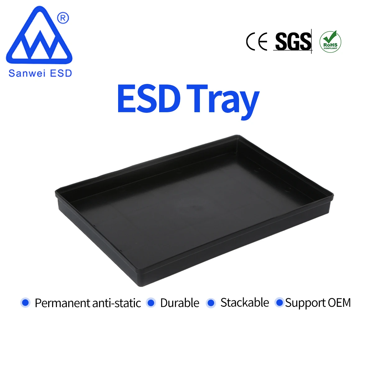 esd conductive tray