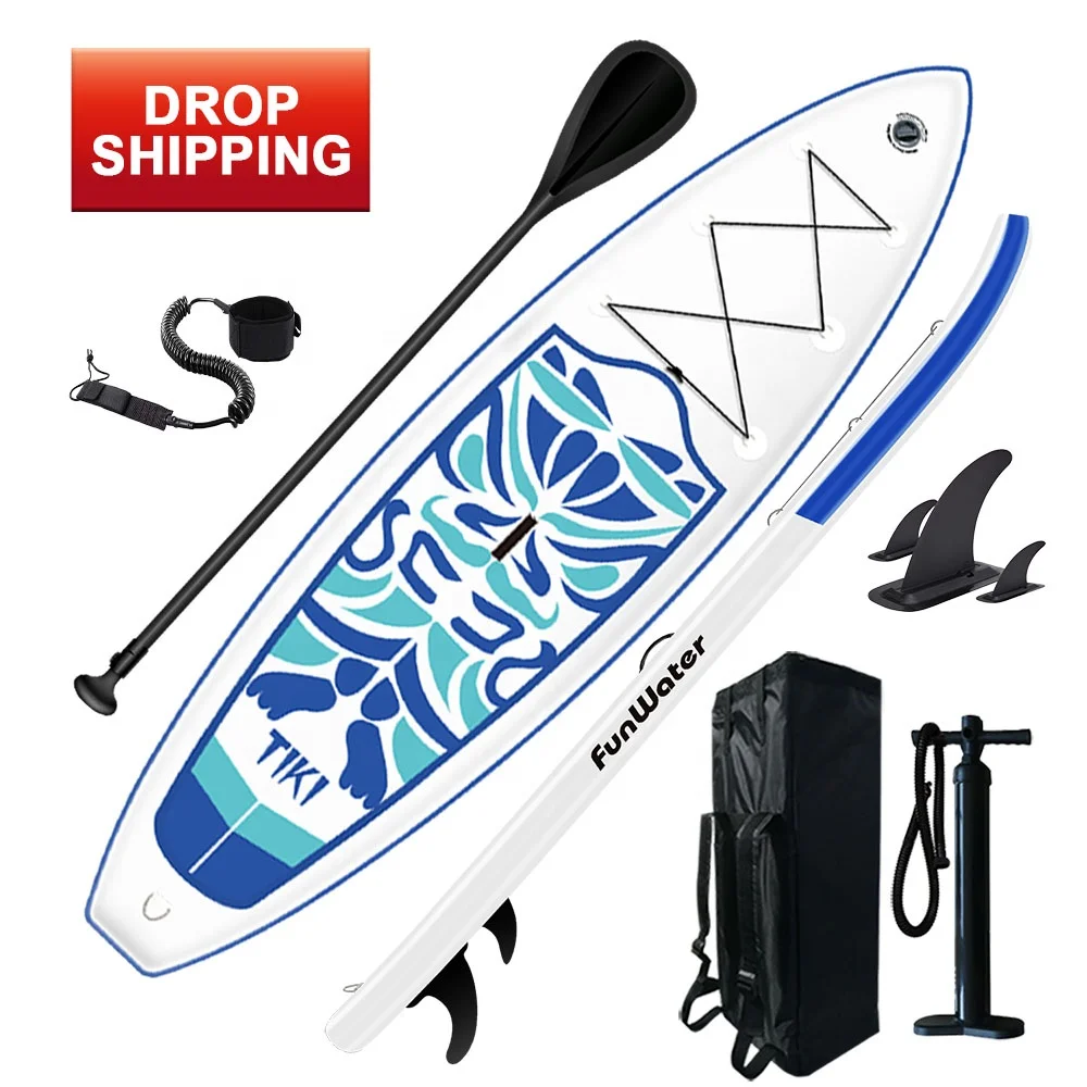 

FUNWATER drop shipping sup paddle board inflatable paddle board set 6 sup surfboard with CE, Blue and pink