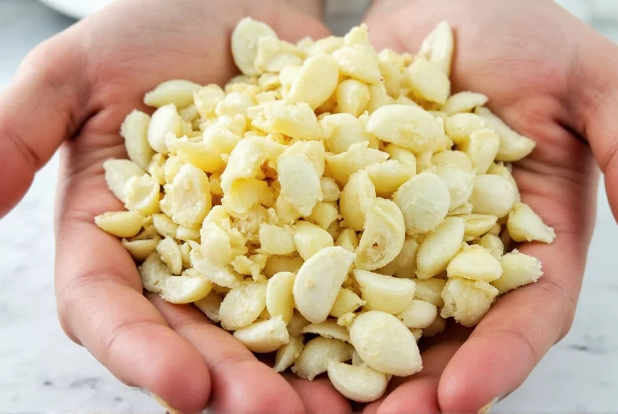 Pan sauce being made with dehydrated minced garlic