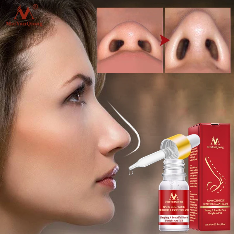 

MeiYanQiong Nano Gold Nose Serum Oil Shaping nose Care Nosal Bone Remodeling oil Lift Magic Serum Cream 10ml