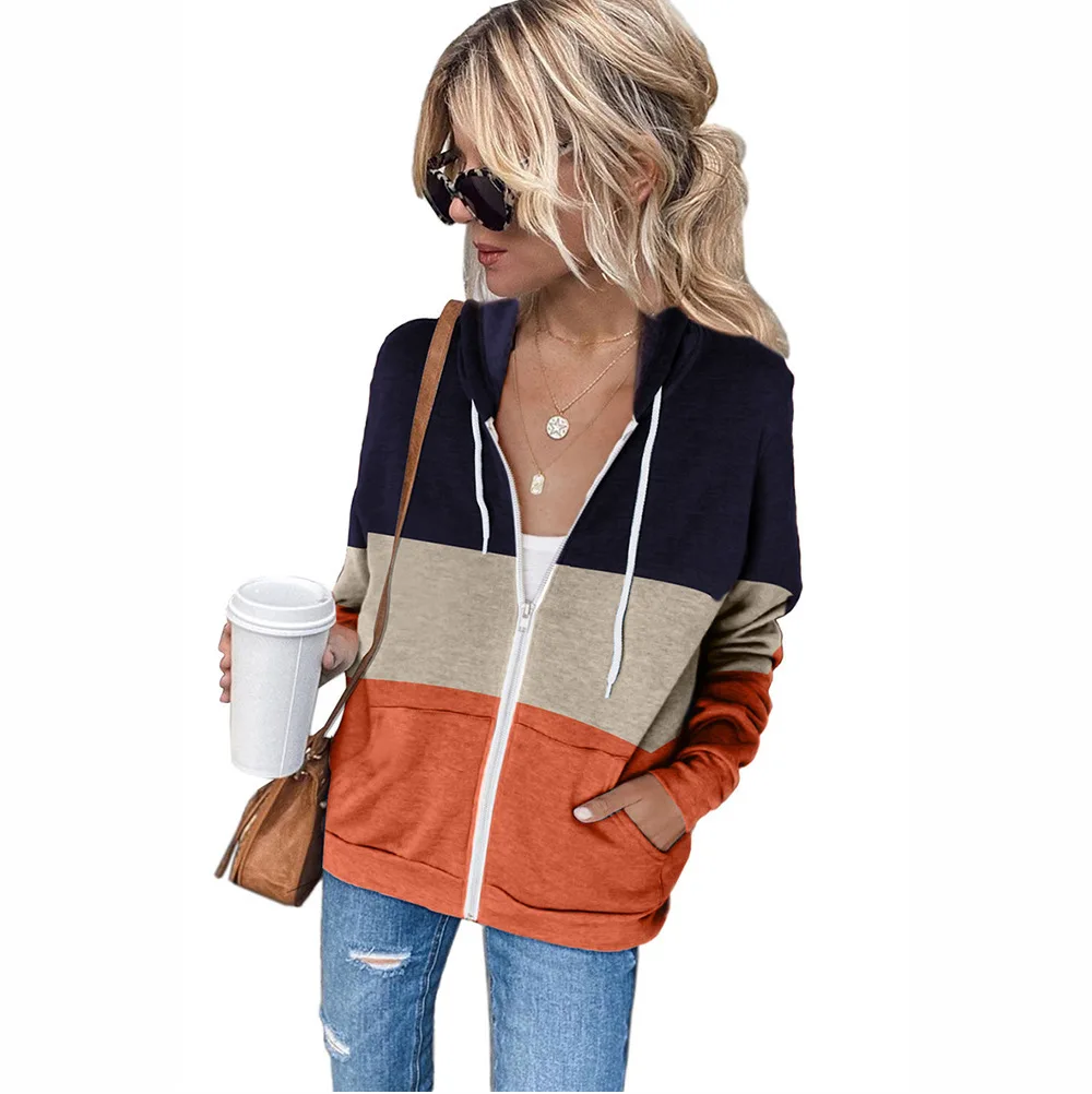 

WW-0177 Long Sleeve Hooded Fleece Hitting Scene Female Cardigan Jacket Zipper Pockets WomenSleeve Dr Long Jean Denim Coat Winter, Same as picture