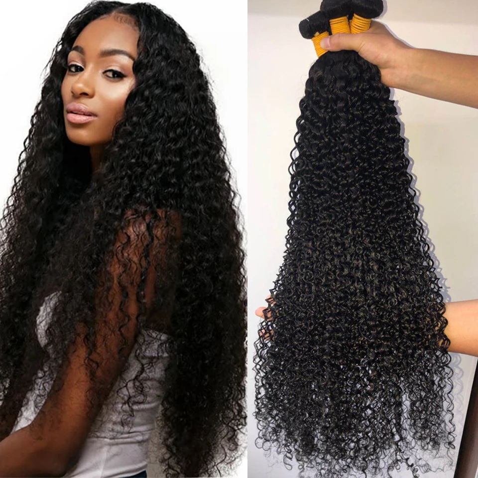 

Wholesale Kinky Curly Human Hair Bundles Brazilian Kinky Curly Weaves Human Hair 1/3 Bundles Remy Human Hair Extensions