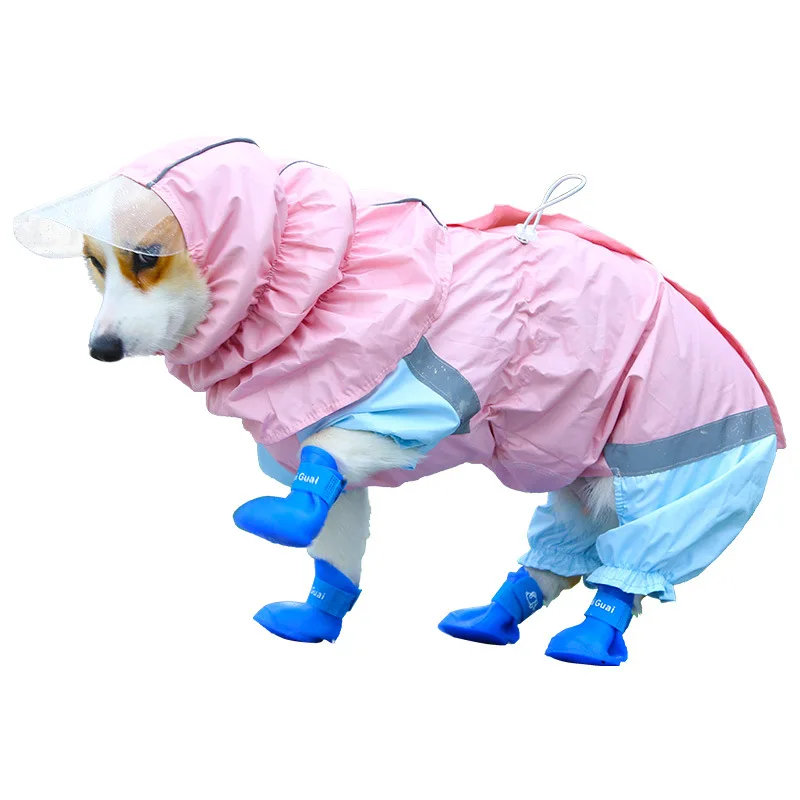 

High quality Raincoat dog clothes Teddy spring and summer thin rain poncho for wholesale, Picture showed